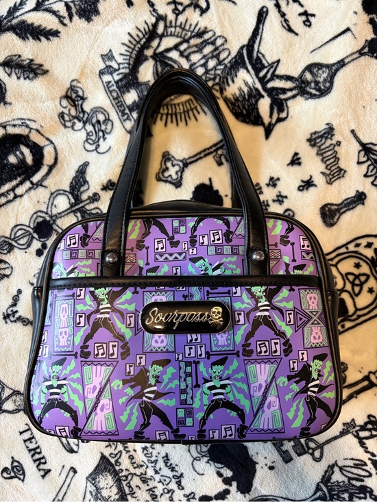 Sourpuss Handbags - Sourpuss Rockabilly Purple Frankenstein Bowler Purse